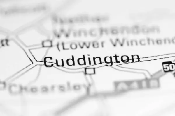 Каддінгтон Велика Британія Географічній Карті — стокове фото