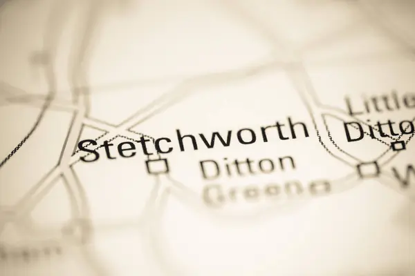 Stetchworth Regno Unito Una Carta Geografica — Foto Stock