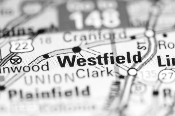 Westfield New Jersey Usa Mapě Geografie — Stock fotografie