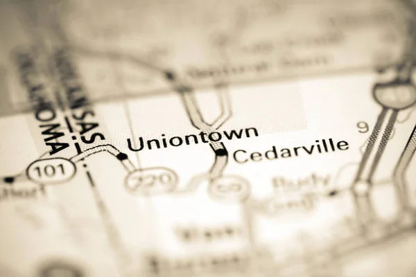 Uniontown Arkansas Usa Geography Map — Stock Photo, Image