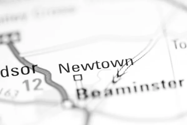 Newtown Reino Unido Sobre Mapa Geografia — Fotografia de Stock
