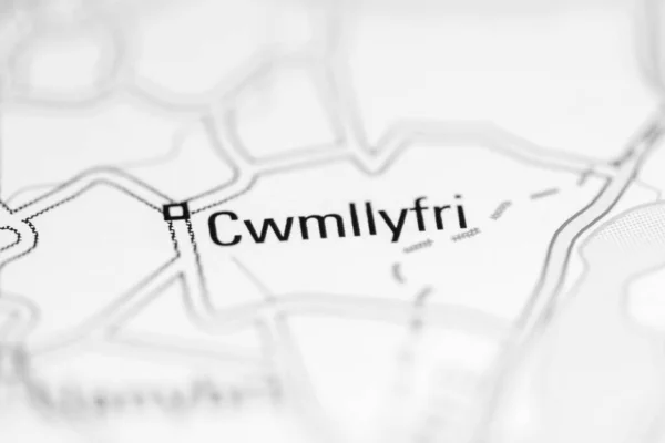 Cwmlyfri Велика Британія Географічній Карті — стокове фото