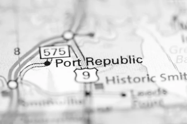 Puerto República Nueva Jersey Eeuu Mapa Geográfico — Foto de Stock