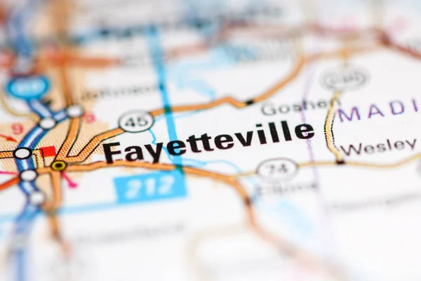 Fayetteville Arkansas Abd Coğrafya Haritasında — Stok fotoğraf