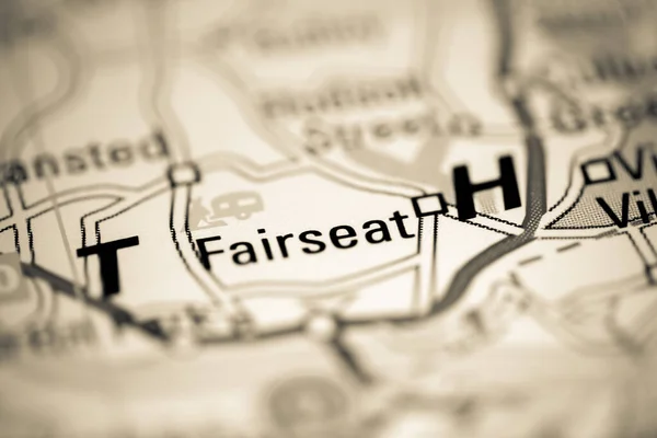 Fairseat Reino Unido Sobre Mapa Geografia — Fotografia de Stock