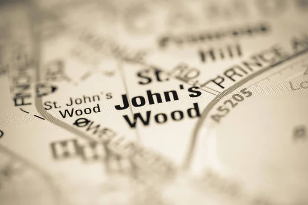 イギリスの地図上のジョンの木 — ストック写真