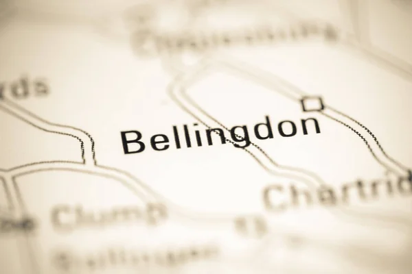 Беллингдон Великобритания Географической Карте — стоковое фото