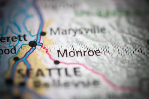 Monroe Een Geografische Kaart Van Verenigde Staten — Stockfoto