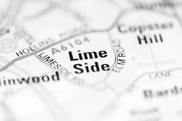 Lime Side Географічній Карті Великої Британії — стокове фото