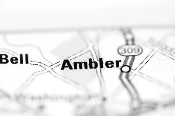 Ambler Γεωγραφικό Χάρτη Των Ηπα — Φωτογραφία Αρχείου