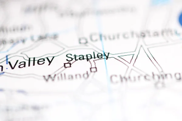 Stapley Regno Unito Una Carta Geografica — Foto Stock