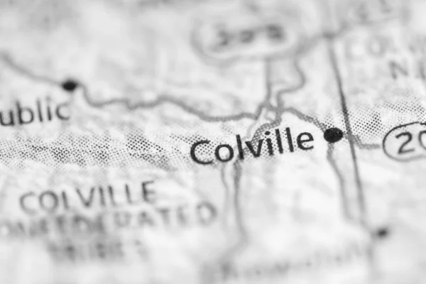 Colville Mapa Geográfico Estados Unidos — Foto de Stock