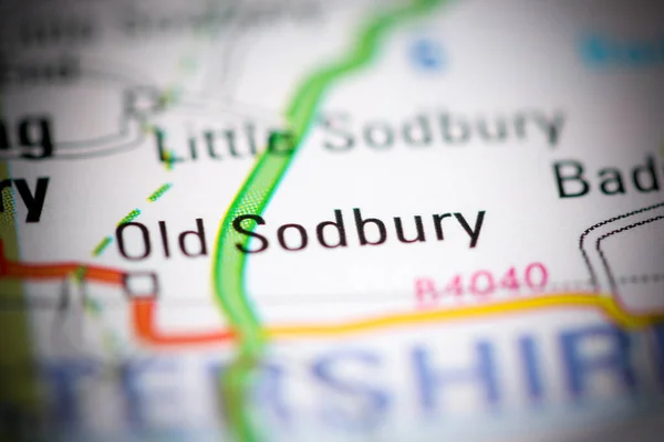 Velho Sodbury Reino Unido Sobre Mapa Geografia — Fotografia de Stock