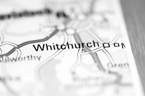 ホワイトチャーチだ 地理地図上のイギリス — ストック写真