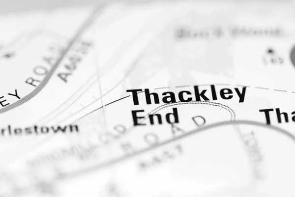 Thackley End Географічній Карті Великої Британії — стокове фото