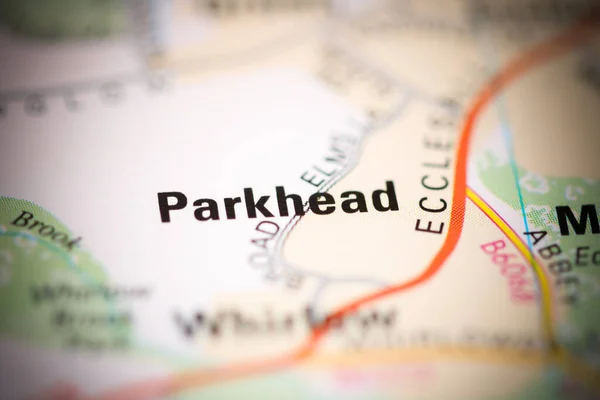 Parkhead Una Mappa Geografica Del Regno Unito — Foto Stock