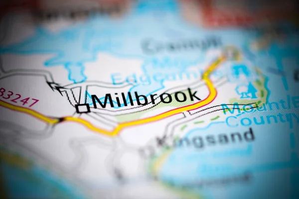 Millbrook Reino Unido Sobre Mapa Geografia — Fotografia de Stock