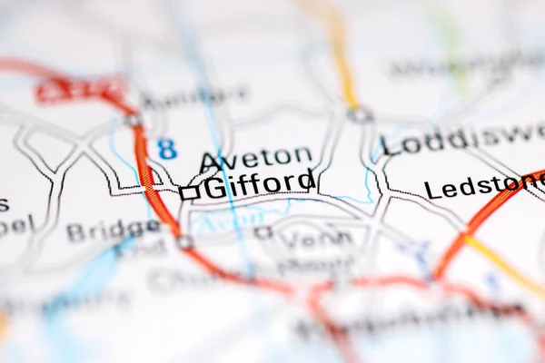 Gifford Reino Unido Sobre Mapa Geografia — Fotografia de Stock