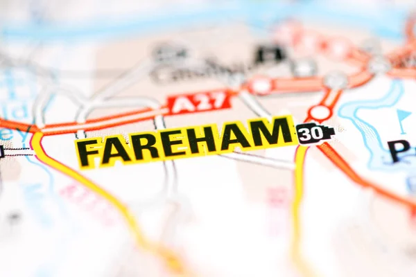 Fareham Regno Unito Una Carta Geografica — Foto Stock