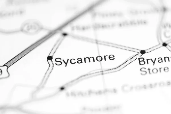 Sycamore Delaware Stany Zjednoczone Mapie Geograficznej — Zdjęcie stockowe