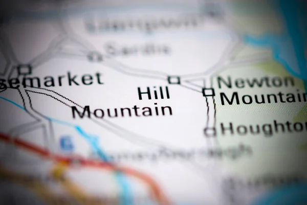 ヒル山だ 地理地図上のイギリス — ストック写真