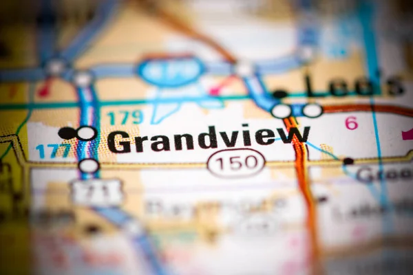 Grandview Missouri Eua Sobre Mapa Geografia — Fotografia de Stock