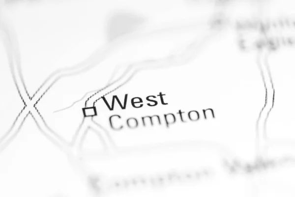 West Compton Velká Británie Mapě Geografie — Stock fotografie