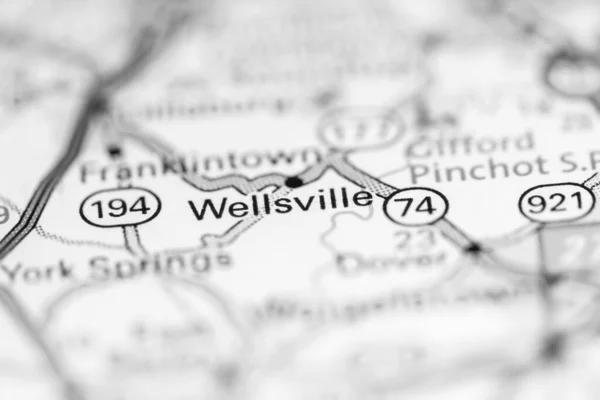 Wellsville Pensylwania Stany Zjednoczone Mapie Geograficznej — Zdjęcie stockowe