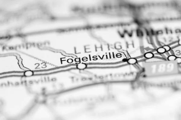 福格斯维尔宾夕法尼亚地图上的美国 — 图库照片