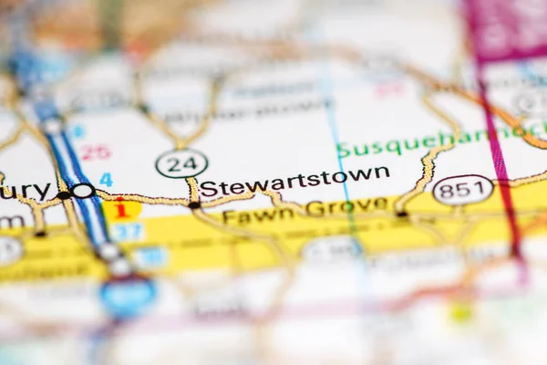 Stewartstown Pennsylvania Eeuu Mapa Geográfico — Foto de Stock