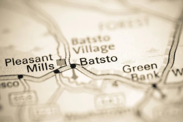 Batsto New Jersey États Unis Sur Une Carte Géographique — Photo