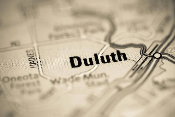 美国地图上的Duluth — 图库照片