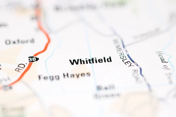 Whitfield Geografisk Karta Över Storbritannien — Stockfoto