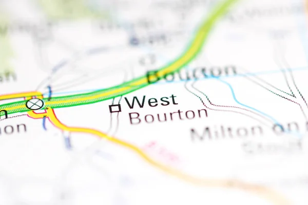 West Bourton. United Kingdom on a geography map