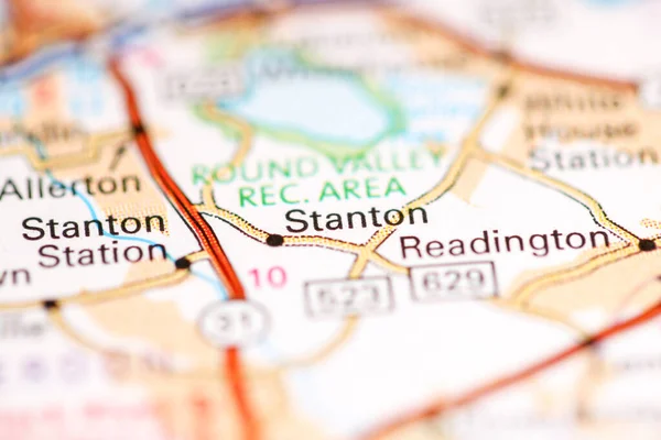 スタントン ニュージャージー州 地理地図上のアメリカ — ストック写真