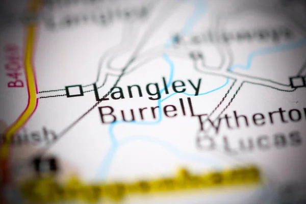 Langley Burrell Reino Unido Sobre Mapa Geografia — Fotografia de Stock