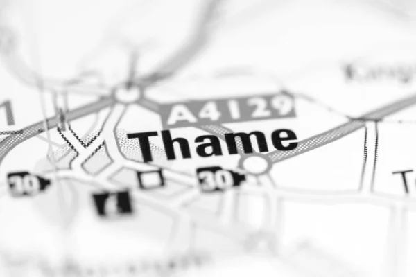 Thame Birleşik Krallık Coğrafya Haritasında — Stok fotoğraf