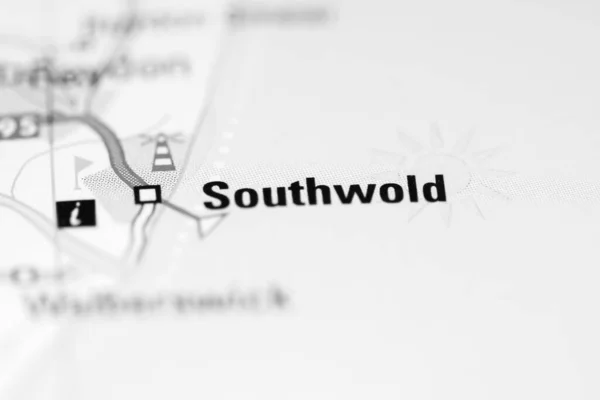 Southwold Geografisk Karta Över Storbritannien — Stockfoto