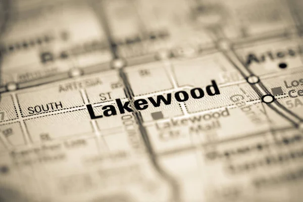 Lakewood California Eeuu Mapa —  Fotos de Stock