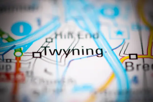 ツイングだ 地理地図上のイギリス — ストック写真