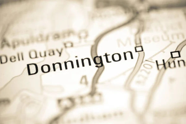 Donnington Regno Unito Una Carta Geografica — Foto Stock