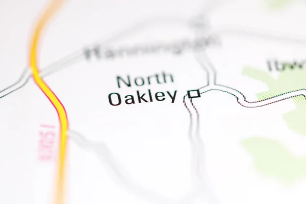 Північний Оуклі Велика Британія Географічній Карті — стокове фото