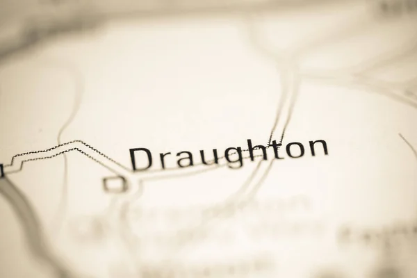 Στο Draughton Ηνωμένο Βασίλειο Χάρτη Γεωγραφίας — Φωτογραφία Αρχείου