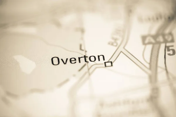 Овертон Велика Британія Географічній Карті — стокове фото
