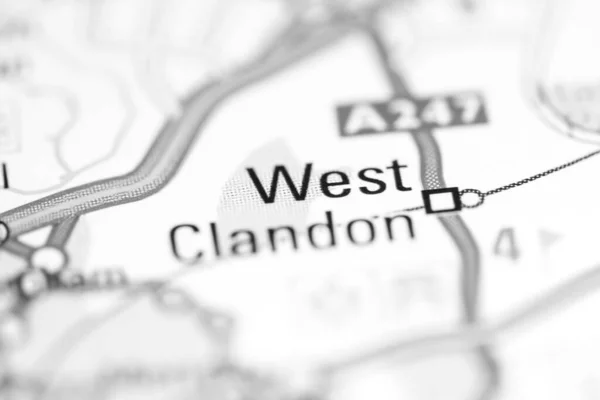 西クランドンだ 地理地図上のイギリス — ストック写真