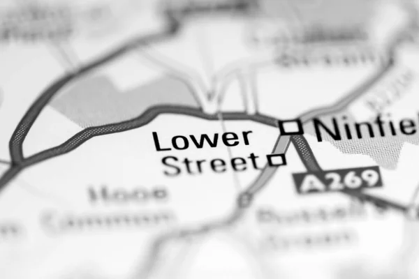 ロウアー ストリート 地理地図上のイギリス — ストック写真