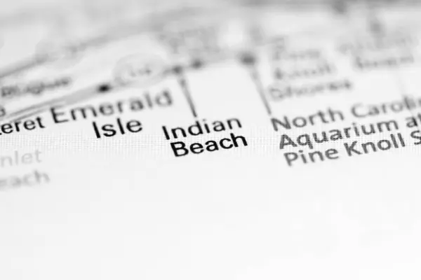 Indian Beach North Carolina Usa Geography Map — Stock Photo, Image