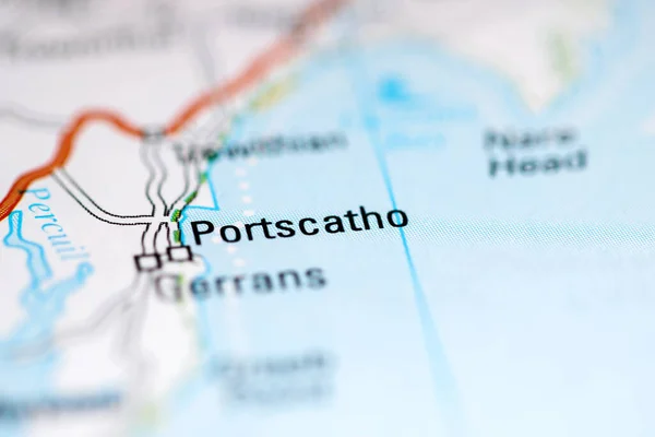 Portscatho Regno Unito Una Carta Geografica — Foto Stock