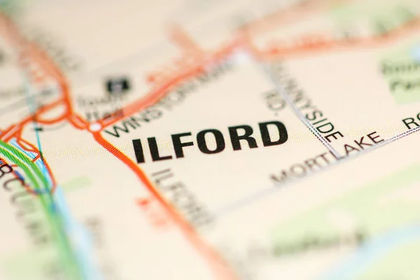 Ilford Map United Kingdom — Stock Photo, Image