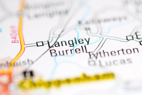 Langley Burrell Reino Unido Sobre Mapa Geografia — Fotografia de Stock